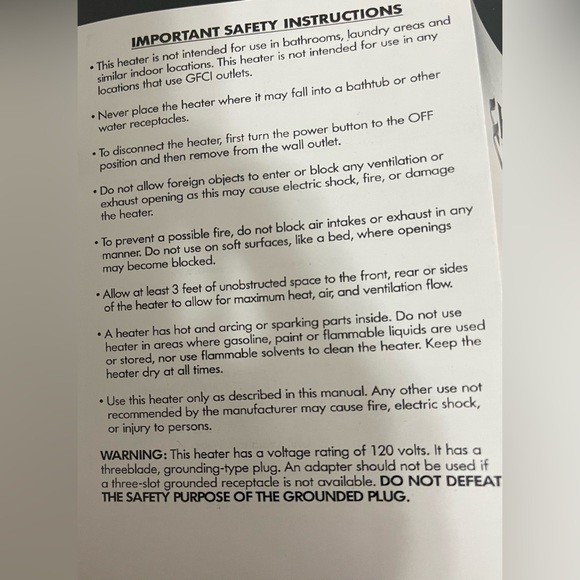 New! Unused! Portable Wall Space Heater (Gray) - Picture 9 of 17